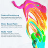 Acrylic Paint Set - 30 Color Bottles 2oz 59ml Art Craft Paints for Canvas, Ceramic, Wood, Clay, Rock, Outdoor Painting Supplies - Water-Based Creamy Matte Finish