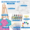 Acrylic Paint Set for Kids - Art Supplies Canvas Paint Kit and Art Easel - 32 Piece Non-Toxic Acrylic Painting Supplies for Kids, Paint Party Supplies Art Set, Beginners Kids Paint Sets (Purple Smock)