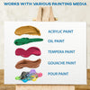 Stretched Canvases for Painting - 10 Pack Blank Paint Canvas - 4x4, 5x7, 8x10, 9x12, 11x14 Inches 100% Cotton Primed Painting Supplies for Acrylic, Oil, Wet or Dry Art Media