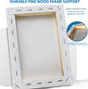 Stretched Canvases for Painting - 10 Pack Blank Paint Canvas - 4x4, 5x7, 8x10, 9x12, 11x14 Inches 100% Cotton Primed Painting Supplies for Acrylic, Oil, Wet or Dry Art Media