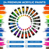 Acrylic Paint Set for Adults and Kids - Art Painting Supplies Kit with Acrylic Tubes, Canvas Panels, Tabletop Easel & More for Professional and Beginners