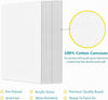 Canvases for Painting - 9x12 12 Pack Art Paint Canvas Panels Set Boards - 100% Cotton Primed Painting Supplies for Acrylic, Oil, Tempera & Watercolor Paint
