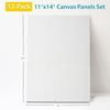 Canvases for Painting - 11x14 12 Pack Art Paint Canvas Panels Set Boards - 100% Cotton Primed Painting Supplies for Acrylic, Oil, Tempera & Watercolor Paint