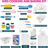 Kids Cooking and Baking Sets for Girls & Boys - Real Kitchen Utensils with Apron, Chef Hat, Toddler Safe Knife & More - Gift Set for Master Chef Junior - 20 Pcs