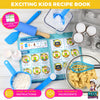 KEFF Kids Cooking and Baking Set for Girls and Boys - Baking Kit with Apron, Piping Tips, Cookie Cutters & More Real Kitchen Tools & Utensils for Little Pastry Chefs - Blue