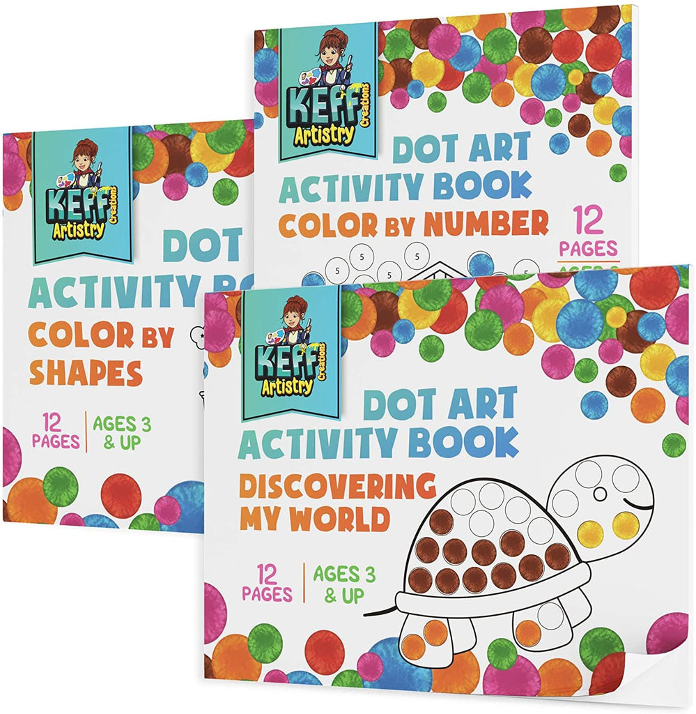 3 Pack Kids Dot Art Activity Book