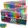 100 Colorful Artists Gel Pens and Color Book Bundle