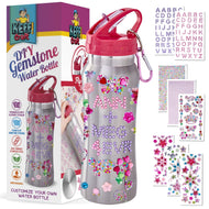 Water Bottle with Gem Rhinestone Stickers