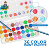 Watercolor Paint Set for Kids - 36 Water Colors Artist Painting Supplies Kit with Brushes, Refillable Brush Color Pens, Paper Pad, Pencil & Eraser