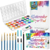 Watercolor Paint Set for Kids - 36 Water Colors Artist Painting Supplies Kit with Brushes, Refillable Brush Color Pens, Paper Pad, Pencil & Eraser
